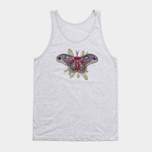 Cecropia Moth and citrine, Hyalophora cecropia Tank Top